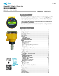 Thumbnail of document Manual - 2551 Magmeter Flow Sensor